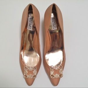 Badgley Mischka pumps with Swarovski crystals
